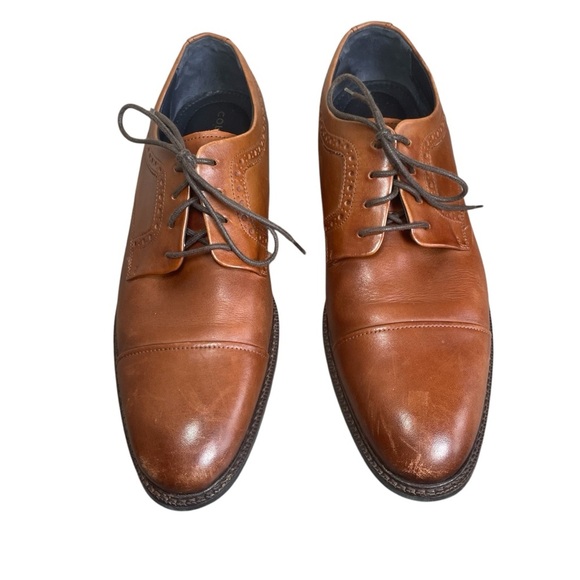 Cole Haan Men's Buckland Shoes 11 M Brown Leather Cap Toe Lace Up Oxford C28882 - Picture 2 of 13